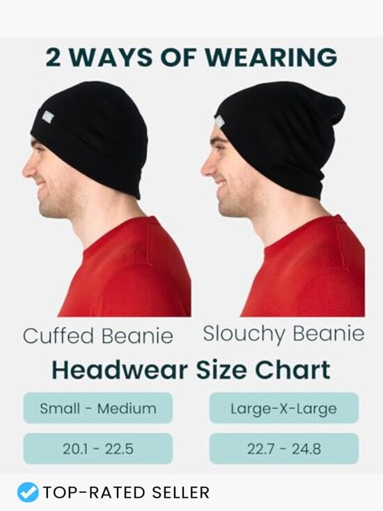 Merino Wool Beanie 2-Pack Unisex Adult Hat & Socks Breathable Moisture Wicking main image 4